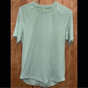 Men’s lululemon athletica Striped T-Shirt (M) (Light Green)